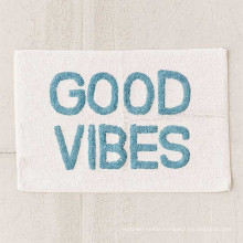 Strong absorbent Good vibes letter style towel for home bath mat BM-002